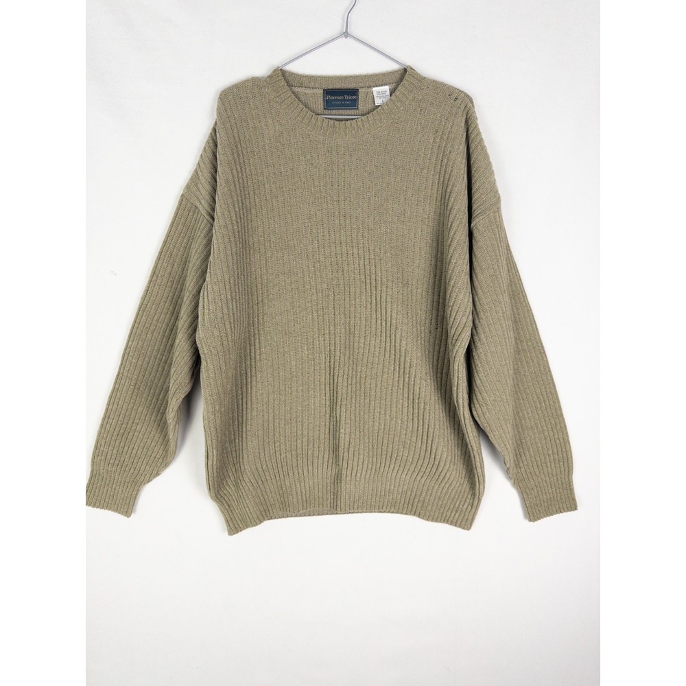 Florence Tricot Italy Sweater Mens L Wool Blend Coogi Style 3D Pullover Knit‎